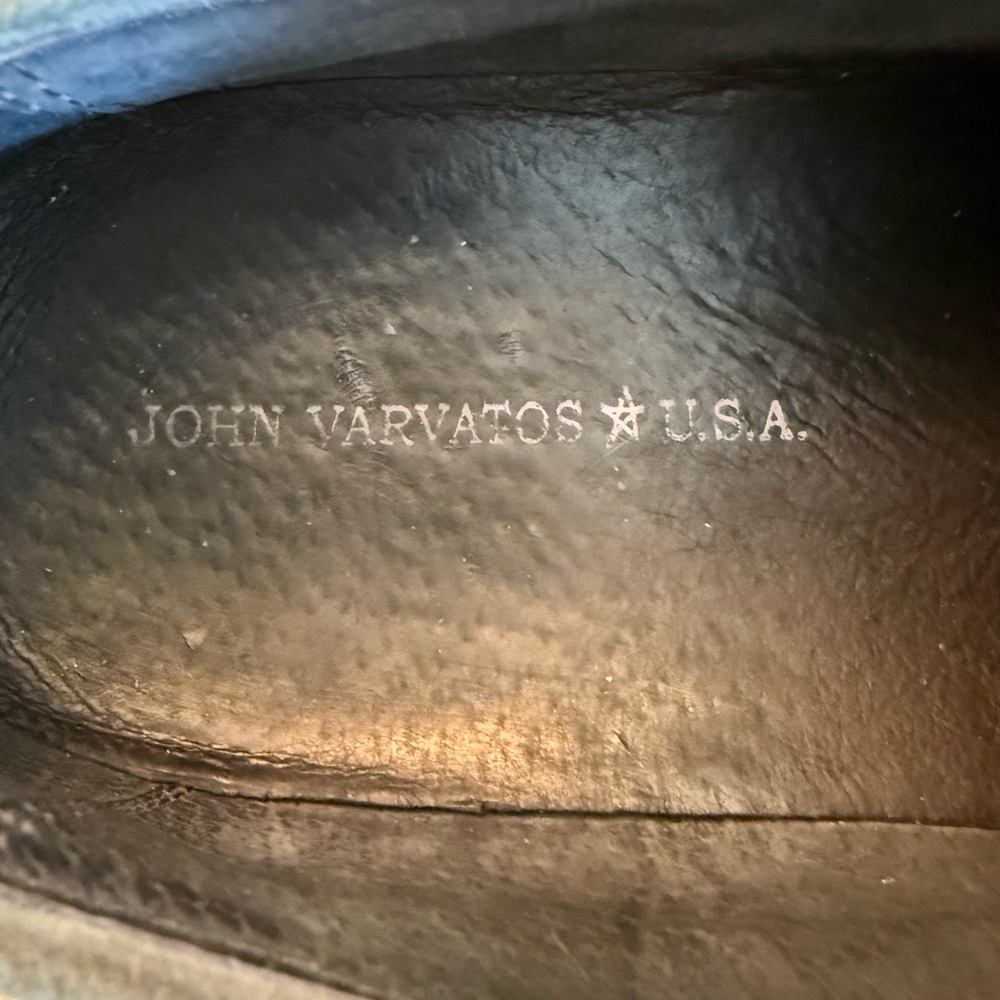 John Varvatos Brown Gray Leather Lace-Up Sneakers 10.5 - Picture 9 of 9